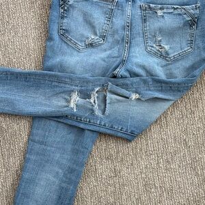 Buckle Light Blue Ripped Women's Skinny Jeans